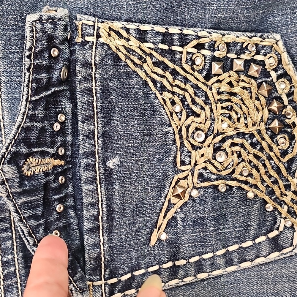 a.n.a Blue Flare Boot Cut/Wide Leg Jeans - Picture 3 of 7